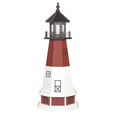 Barnegat Replica Hybrid Poly and Wood Lighthouse with Base..