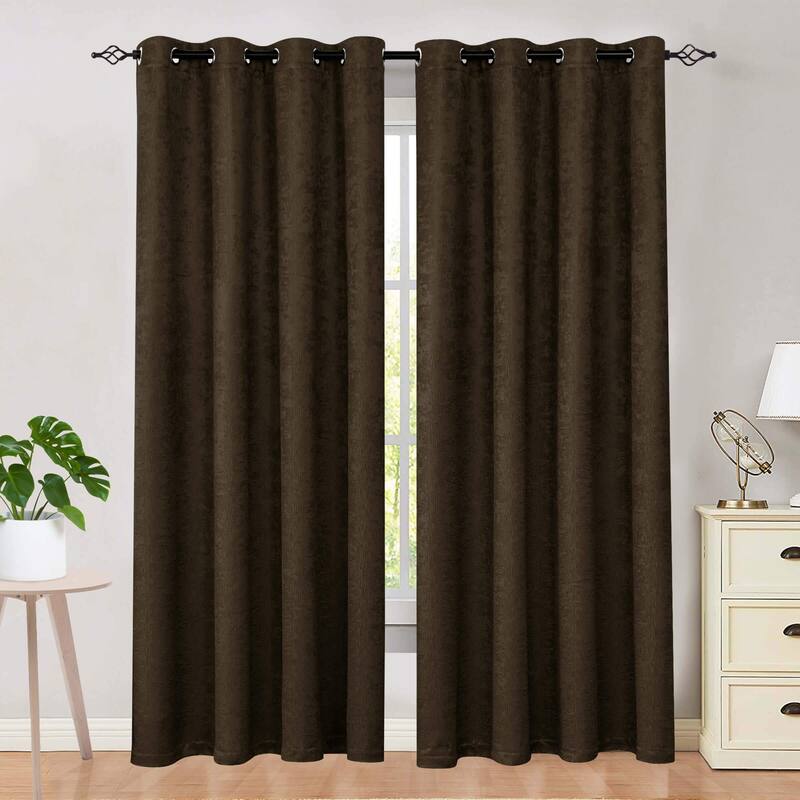 Subrtex Blackout Curtain Solid Thermal Window Drapes Panel Pair