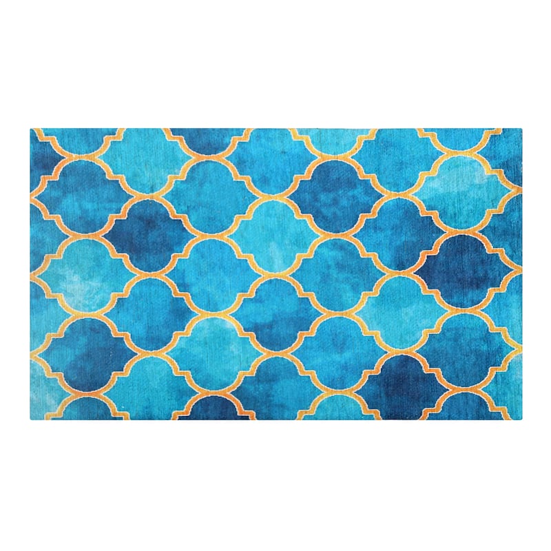 Luxurious Woven Cotton Cushioned Thick Kitchen Mat Rug - Anti-Fatigue, Anti-Skid, - 18''x30''