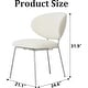 preview thumbnail 43 of 48, White Velvet Dining Chairs with Hammered Finish Metal Legs