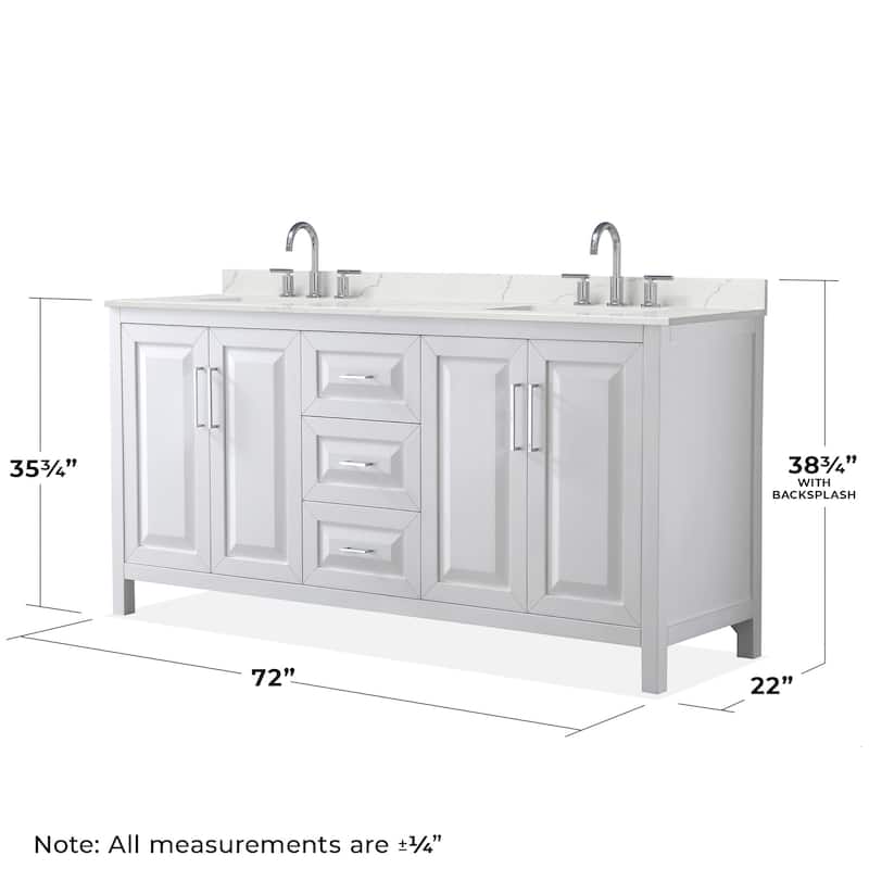 Wyndham Collection WCV252572D-QTZ-US3MED Daria 72" Free Standing