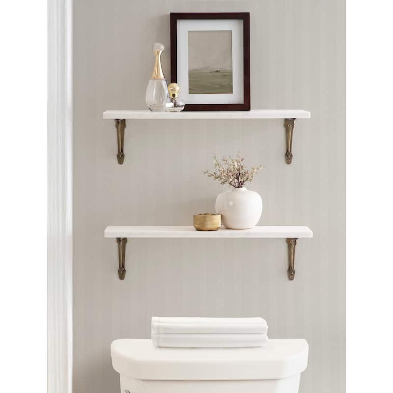 Kate and Laurel Hatley Marble Wall Shelf - 20"