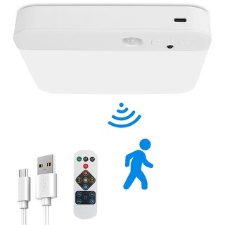 Motion Sensor Ceiling Light With Remote Rechargeable Wireless 1PC - Bed ...