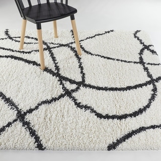Abstract Pattern Shag Rugs Anton Modern Abstract Shag Area Rug - Bed Bath & Beyond - 35326186