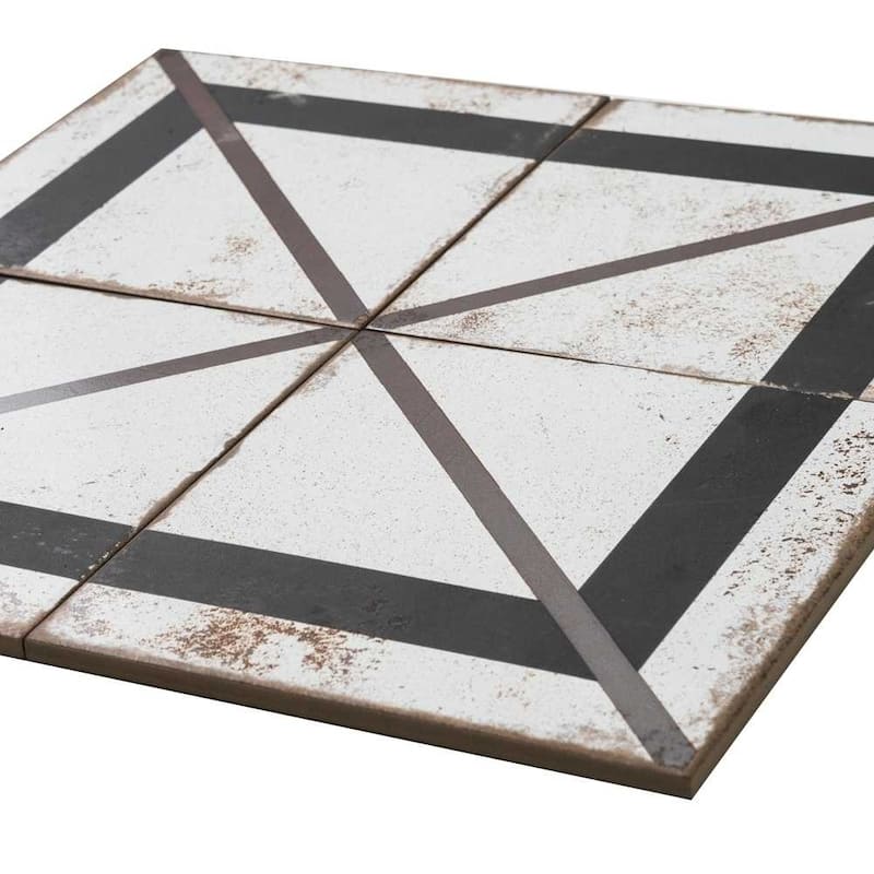 Metallici 8x8 Brown Matte Porcelain Patterned Tile - Floor, Wall, Backsplash