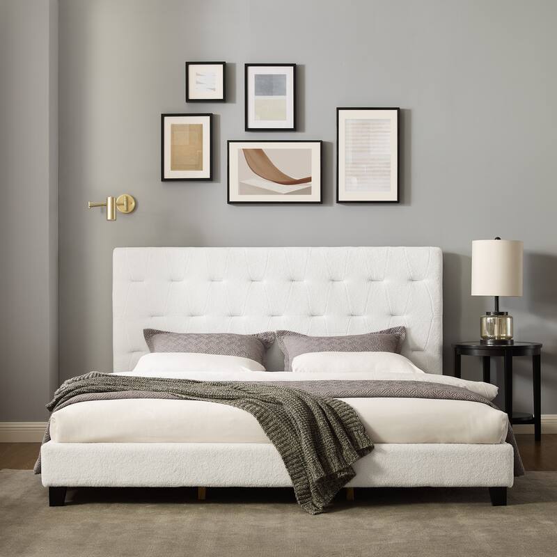 Corvus Somme Tufted Upholstered Platform Bed