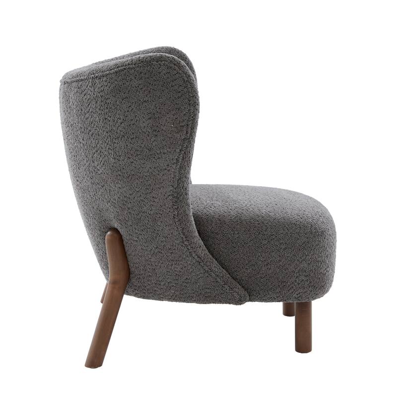 Scott Living - Aurora Modern Upholstered Accent Chair with High-Resilience Seat Cushion, Sculptural Backrest & Solid Wood Legs