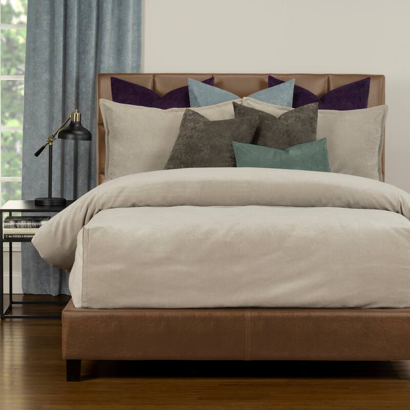 Mixology Padma 9 Piece Bed Cap Comforter Set with Sewn Corners - Harbor Gray - Queen
