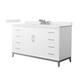 Option White / White Quartz Top / Brushed Nickel Hardware