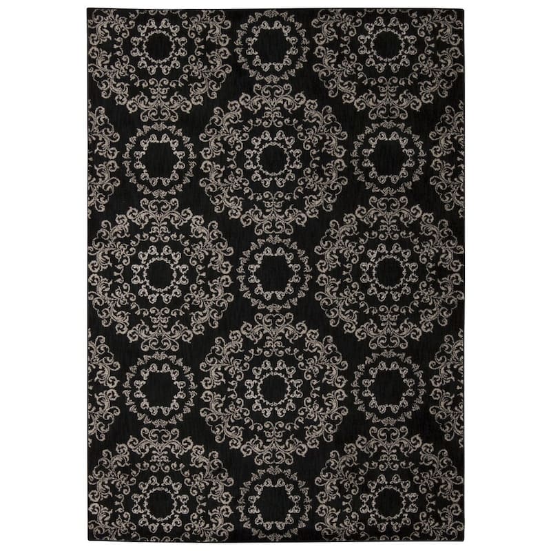 Nourison Tranquility Area Rug - 5' 3" x 7' 5" - Black - Runner/Rectangle