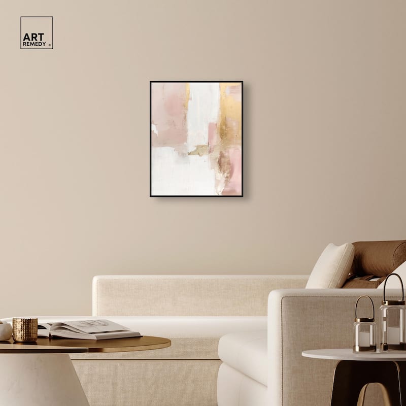 Blush Gold Shimmer I Canvas by Art Remedy