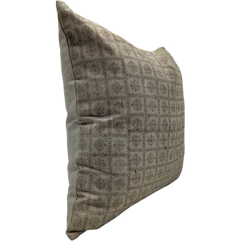 Fabdivine Linen Farmhouse Block print pillow Cover