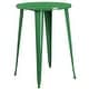 preview thumbnail 6 of 31, 30'' Round Metal Indoor-Outdoor Bar Table Set with 4 Vertical Slat Back Stools - 30"W x 30"D x 41"H