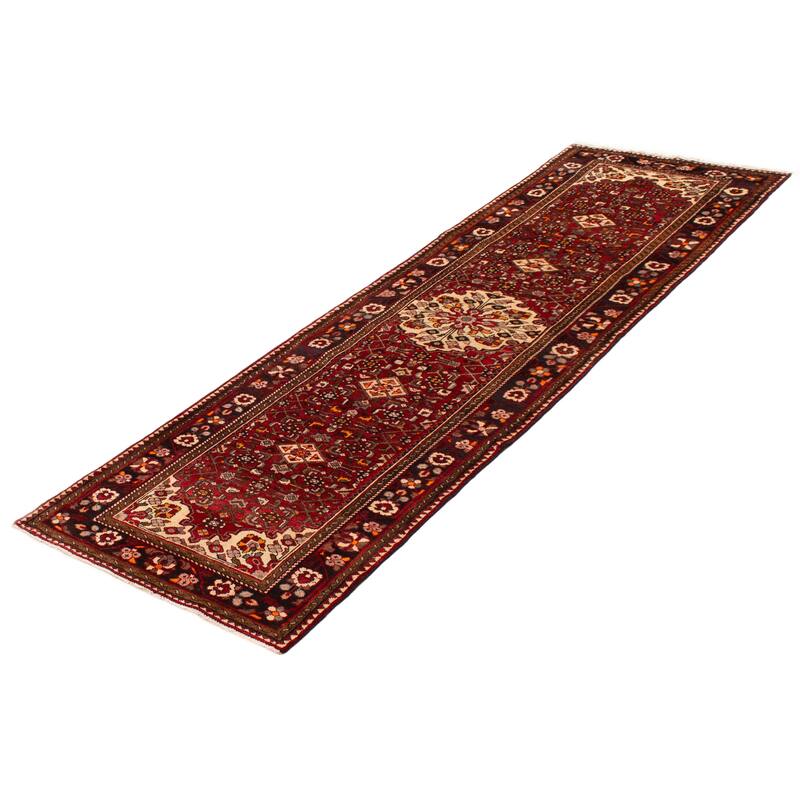 ECARPETGALLERY Hand-knotted Andelz Red Wool Rug - 3'3 x 10'6
