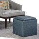 preview thumbnail 1 of 92, WYNDENHALL Townsend 17 inch Wide Contemporary Square Storage Ottoman Denim