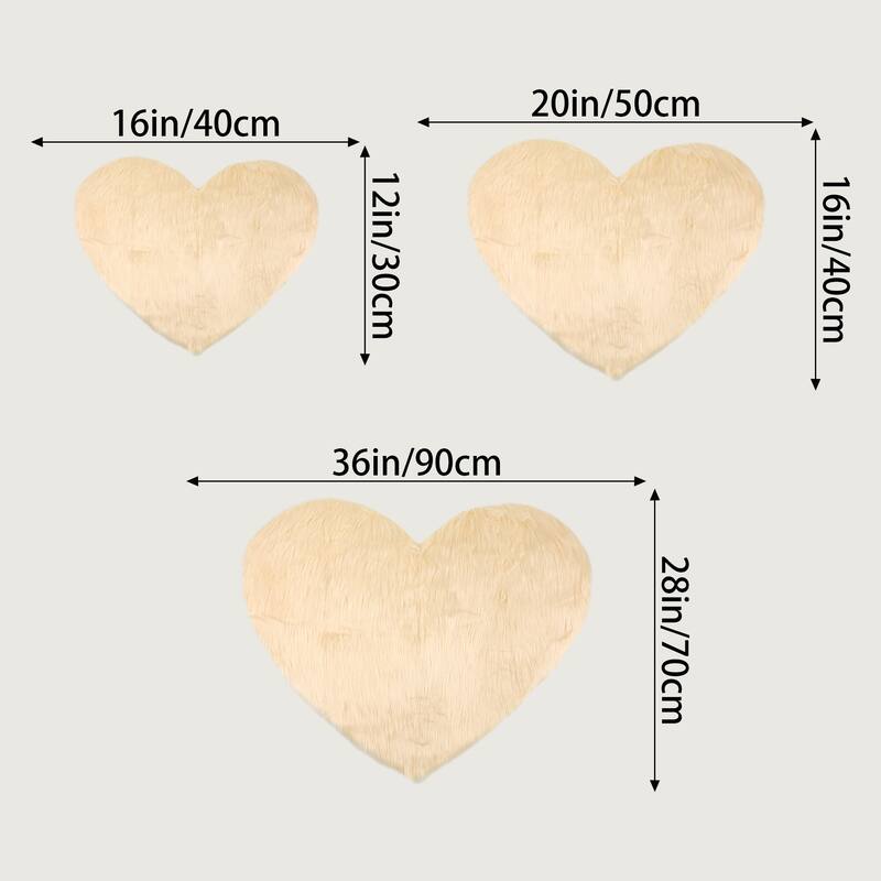 Heart Shape Plush Bathroom Mat Soft Absorbent Toilet Shag Bath Rugs Cute Floor Home Gifts