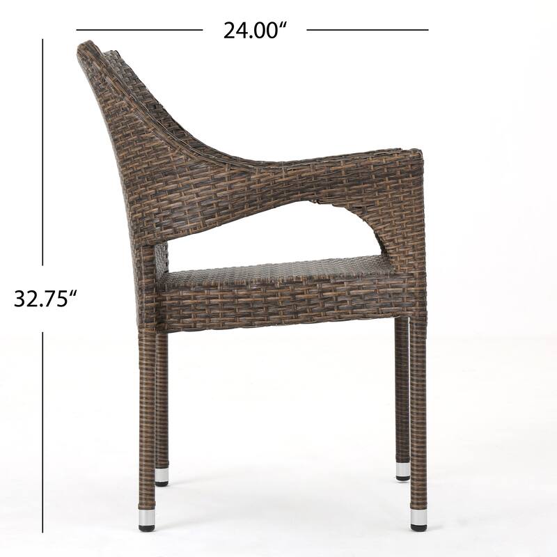 Christopher Knight Home Cliff Outdoor Wicker Chairs Set