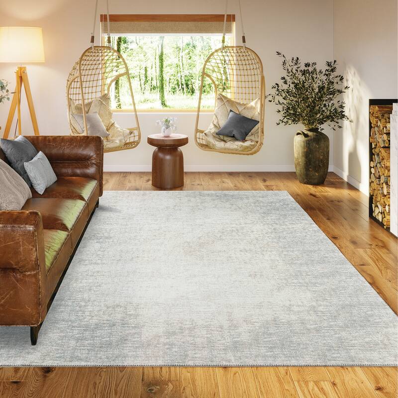 Indoor/Outdoor Rylee Modern Bordered Washable Rug