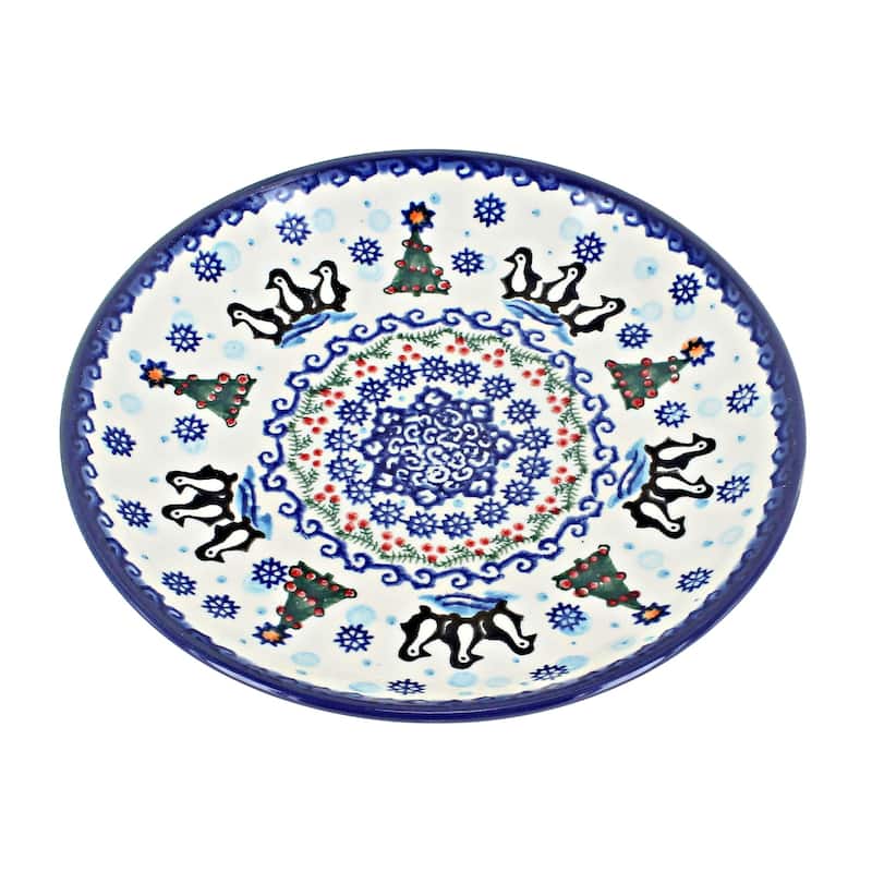Blue Rose Polish Pottery Vena Dessert Plate - Arctic Holidays