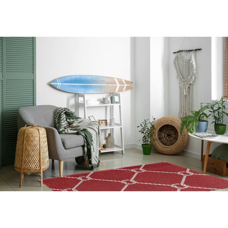 Ahoy Nautical Chenille Rug