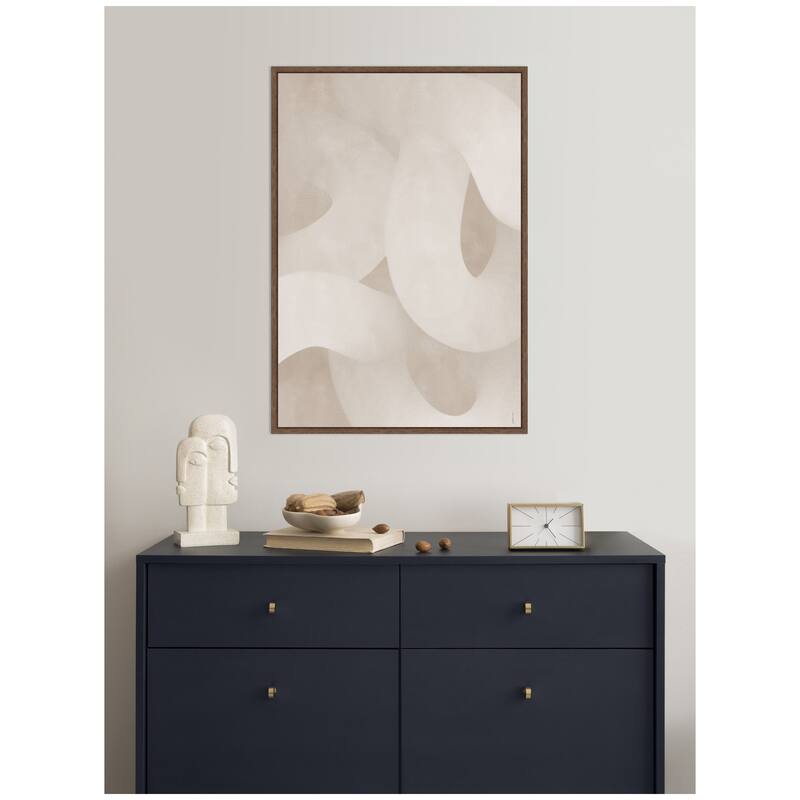 Kate and Laurel Organic Movement by Gabrielly Guedes Framed Canvas Wall Art Print