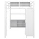 preview thumbnail 26 of 26, Full Size Metal Loft Bed with Wardrobe And L-shaped Desk, Storage Cubes and Shelves for Kids, Teens, Adults