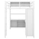 preview thumbnail 12 of 26, Full Size Loft Bed with Wardrobe, L-shaped Desk