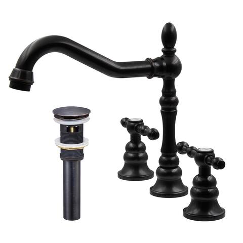 Novatto MILLER 2-Handle Faucet, Oil Rubbed Bronze with Overflow Drain