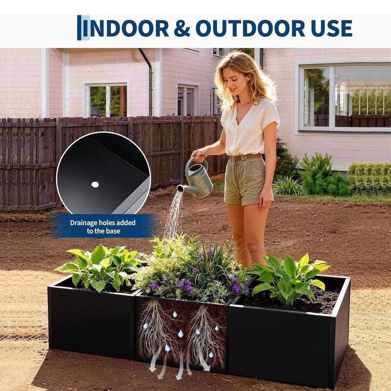 51" Modern Raised Garden Bed Planter, Ideal for Yard, Patio with Base - N/A