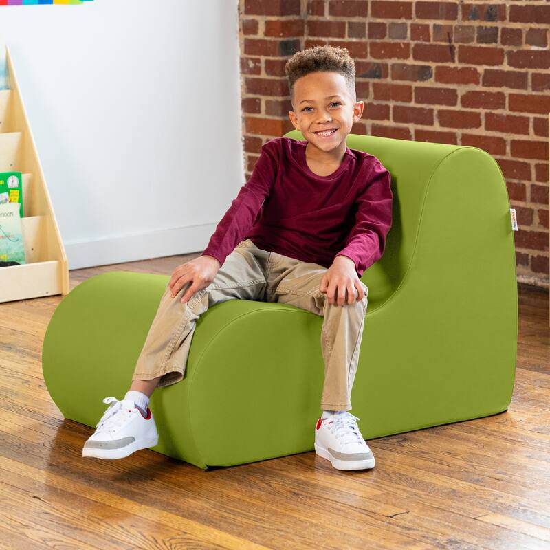 Midtown Foam Classroom Chair, Medium Size - For Elementary to Middle School Kids - Premium Vinyl - Royal Blue