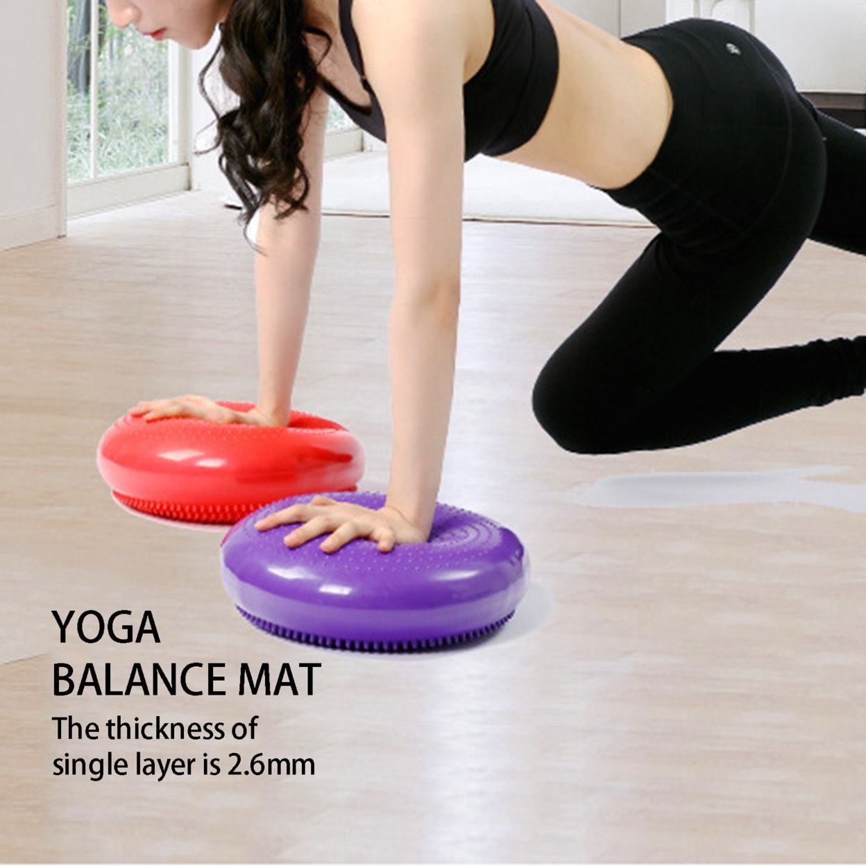 Inflated Stability Yoga Wobble Cushion Exercise Fitness Balance