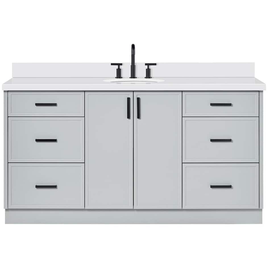 Ariel K67WQOVO Kelly 67" Free Standing Single Oval Basin Vanity Set