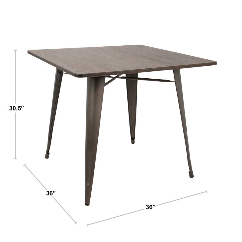 Carbon Loft Samira 36" Industrial Farmhouse Dining Table