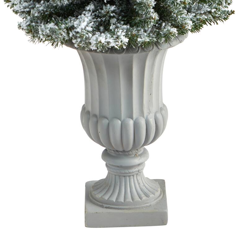 5.5' Artificial Christmas Tree with 200 Lights in Decorative Urn