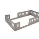 preview thumbnail 18 of 24, Wood Twin Size Floor Bed Toddler Bed Cribs with Surrounded Fences and Small Opening, Curved Design Protects Baby Kids Safe