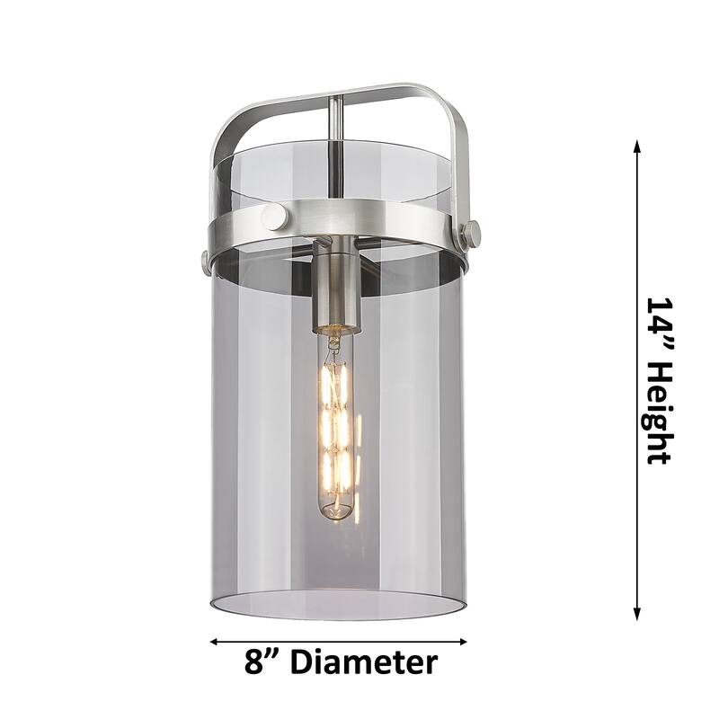 Innovations Lighting Pilaster - 1 Light 8" Stem Hung Pendant
