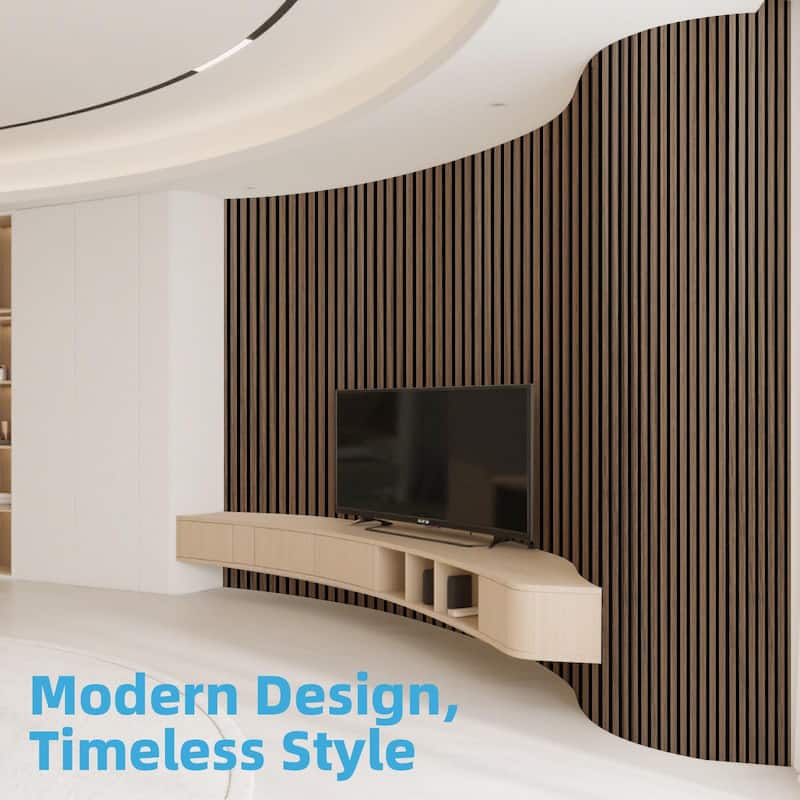 Art3d Flex Acoustic 3D Wall Panel 95.3"x23.8" Walnut