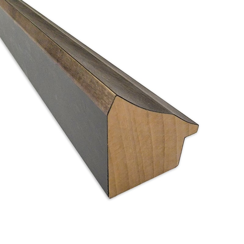 Angled Non-Beveled Wood Framed Full-Length On the Door Mirror - Glass Size 14x48
