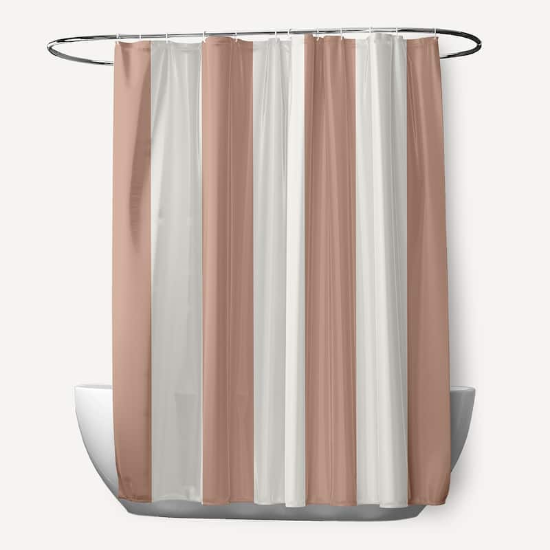 Graduated Stripe Shower Curtain - Mauve