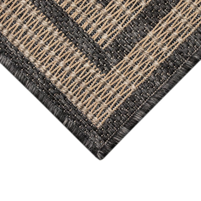 Liora Manne Monaco Striped Border Indoor/Outdoor Area Rug