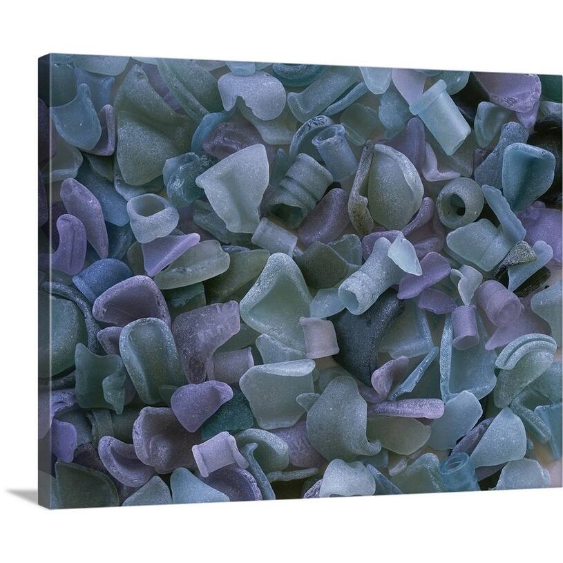 "Sea-washed Glass Fragments " Canvas Wall Art
