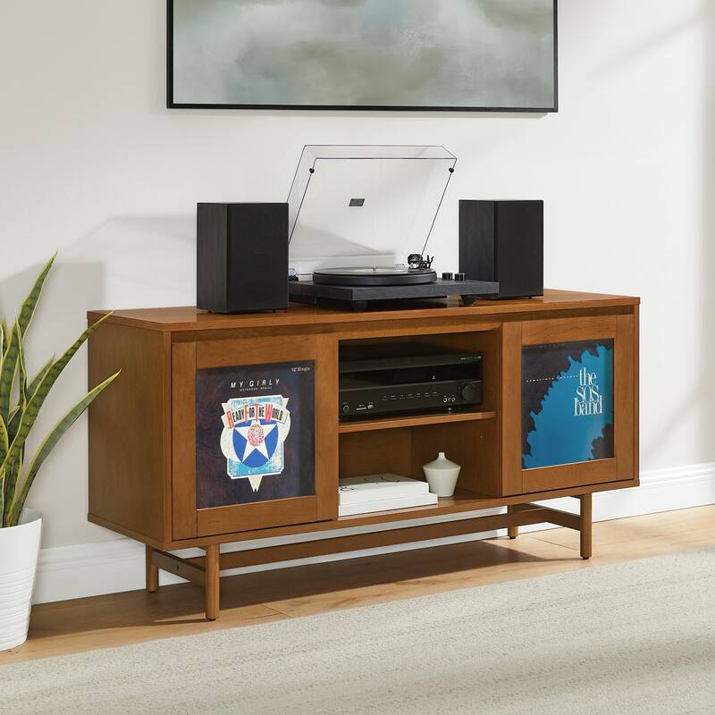 Crosley Dempsey Record Player Cabinet With Vinyl Storage