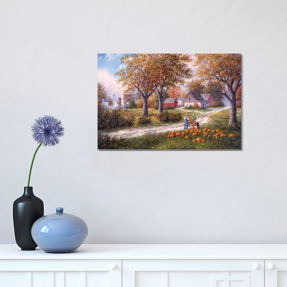 iCanvas "Pumpkin Harvest" by Dennis Lewan Canvas Print