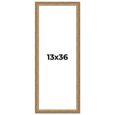 13x36 Frame Red Solid Wood Picture Frame Width 1.75 Inches | Interior Frame Depth 1 13/16 Inches