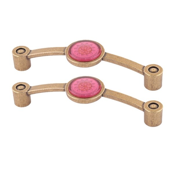 Hotel Kitchen Bedroom Metal Furniture Cupboard Drawer Cabinet Handle Knob Pink 2 Pcs