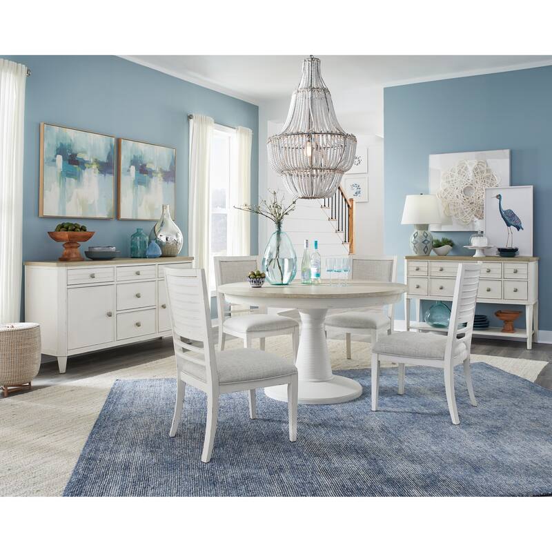 Salt Life Home Echo Isles Sea Pearl And Driftwood Upholstered Side Chair Two Pack - 20.13''W x 25.13''D x 38''H