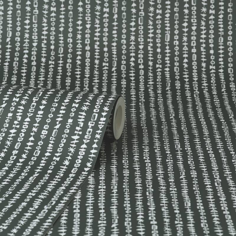 Fine Decor Salvador Black Shape Stripes Wallpaper