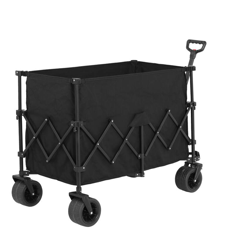 Folding Multifunctional Garden Cart - Black
