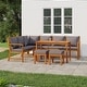 preview thumbnail 66 of 83, vidaXL 4/5/6/7/9/11 Piece Patio Dining Set with Cushions Solid Wood Acacia Brown/Dark gray 7 Piece 1