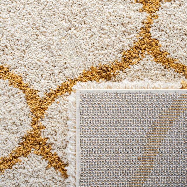 SAFAVIEH Hudson Shag Ogee Trellis 2-inch Thick Area Rug